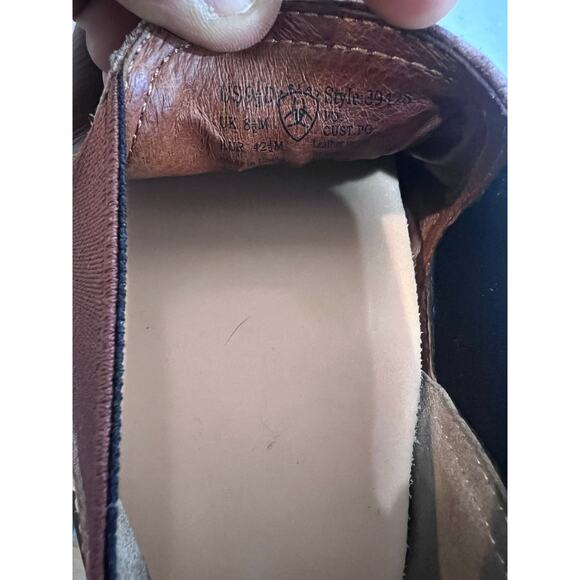 Ariat 355 Brown Leather Slip-On Work Boots Men’s US 9.5 Chelsea Round Toe main image 4